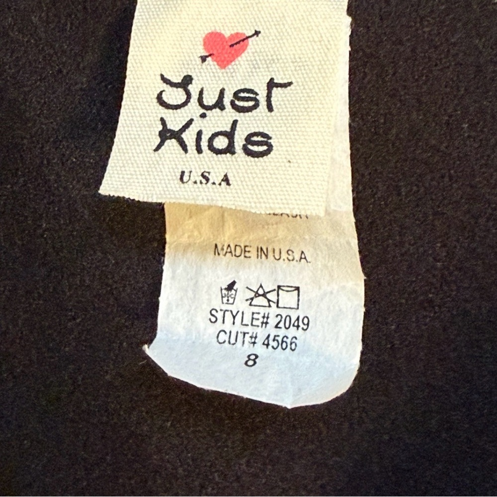 Girls Classic Black Kids Peacoat. Size 8 Made in USA - Picture 3 of 4